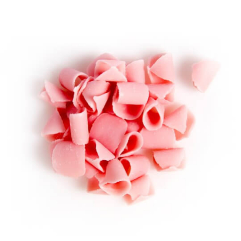 Valentine's Day - Decoratiuni de Ciocolata Curls Roz cu Gust de Capsuni, 4Kg, Dobla