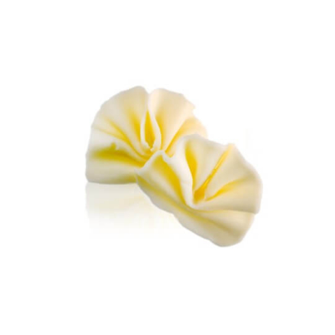 Decoruri din Ciocolata - Decoratiuni de Ciocolata MiniEvantai Alb, 3.5 x 2.7cm, 1Kg, 475Buc, Dobla