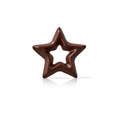 Decoruri din Ciocolata - Decoratiuni de Ciocolata Neagra Stele Galaxy, D3cm, 300g, 304Buc, Dobla
