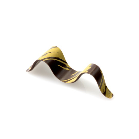 Decoruri - Decoratiuni de Ciocolata Neagra si Galbena Virgula, 7.8 x 3 x 0.8cm, 150g, 36Buc, Dobla