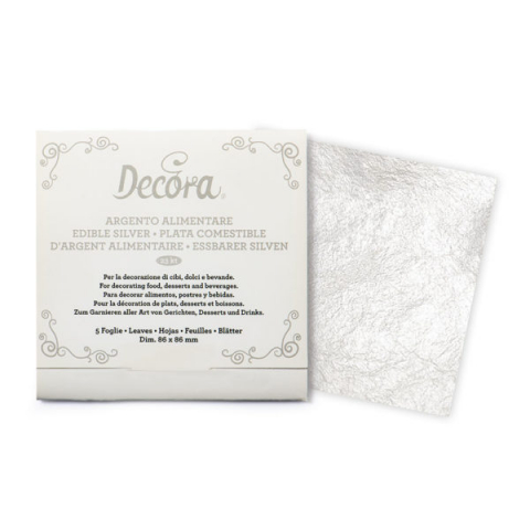 Valentine's Day - Set Foite de Argint Alimentar 8.6 x 8.6cm, Set 5 Buc, Decora