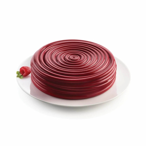 Forme Silicon Torturi, Cozonac, Chec - Forma Silicon Tort 3D (Vinile), D19.5 x H5cm, 1400ml, Silikomart