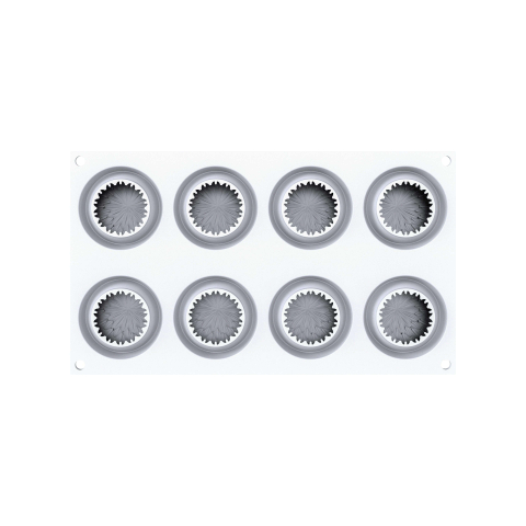 Forma Silicon 8 Cavitati (Kiku 70), D5.8 x H3.7cm, 70ml, Silikomart [2]