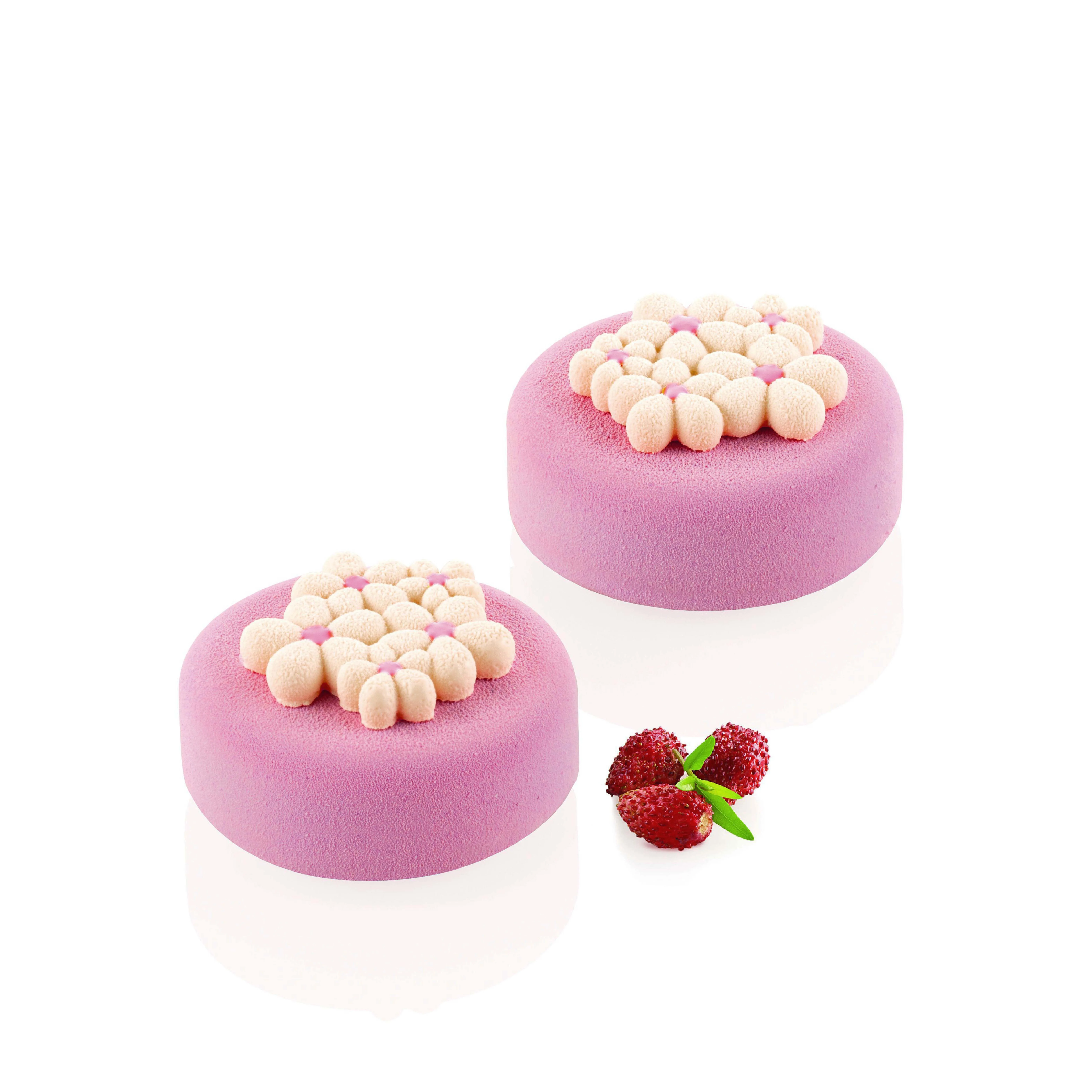 Forme Silicon Decor - Forma Silicon Decor Top/Insertie 15 Cavitati (Flora 7), D4.5 x H0.72cm, 7ml, Silikomart