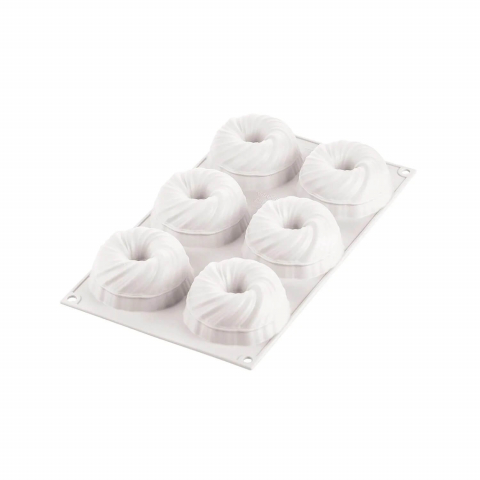 Forma Silicon 6 Cavitati (Intreccio 105), D7.5 x H3.5cm, 105ml, Silikomart [2]