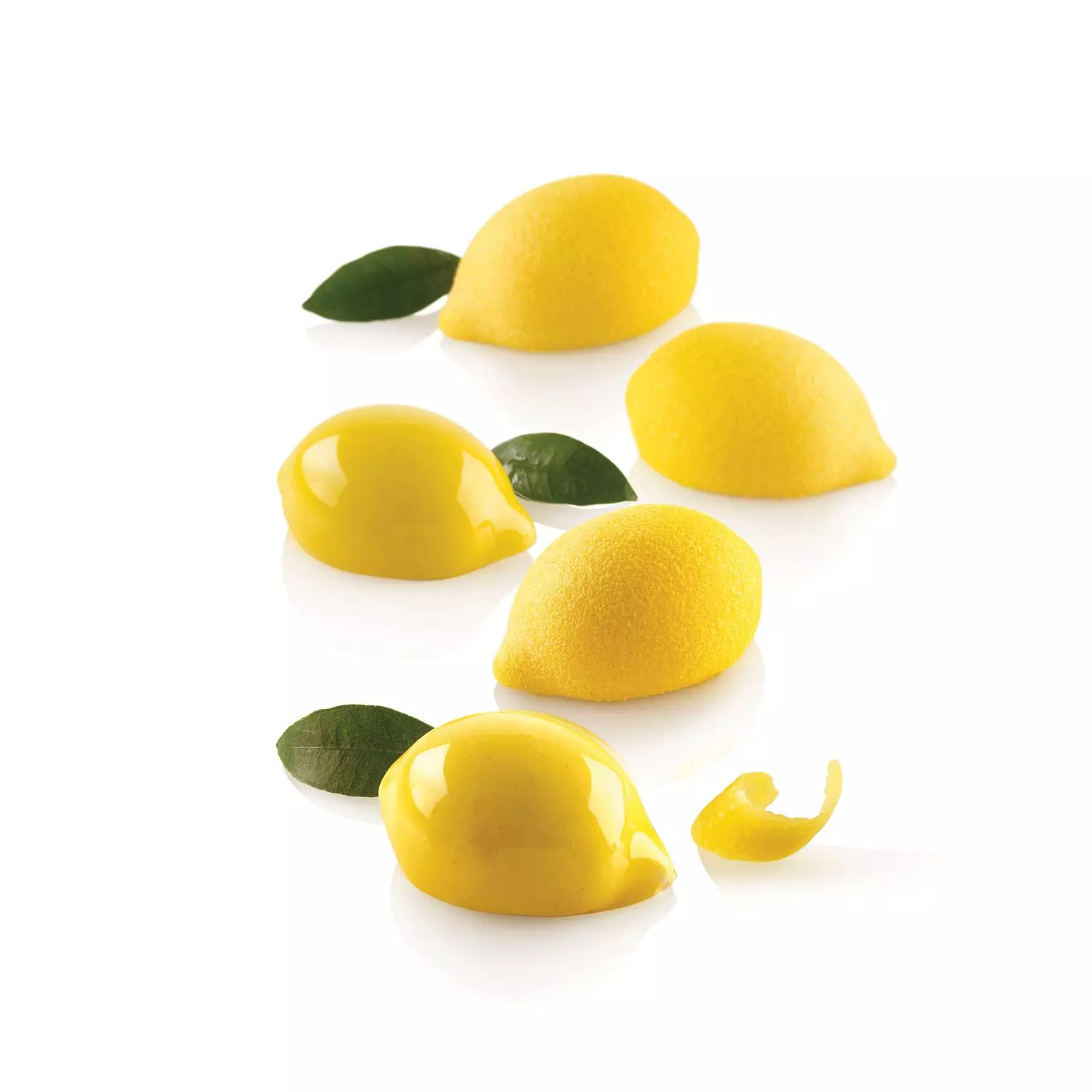 Forme Silicon - Forma Silicon Lamaie si Lime 15 Cavitati + Decupator, 5.5 x 3.8 x H2.7cm, 30ml, Silikomart