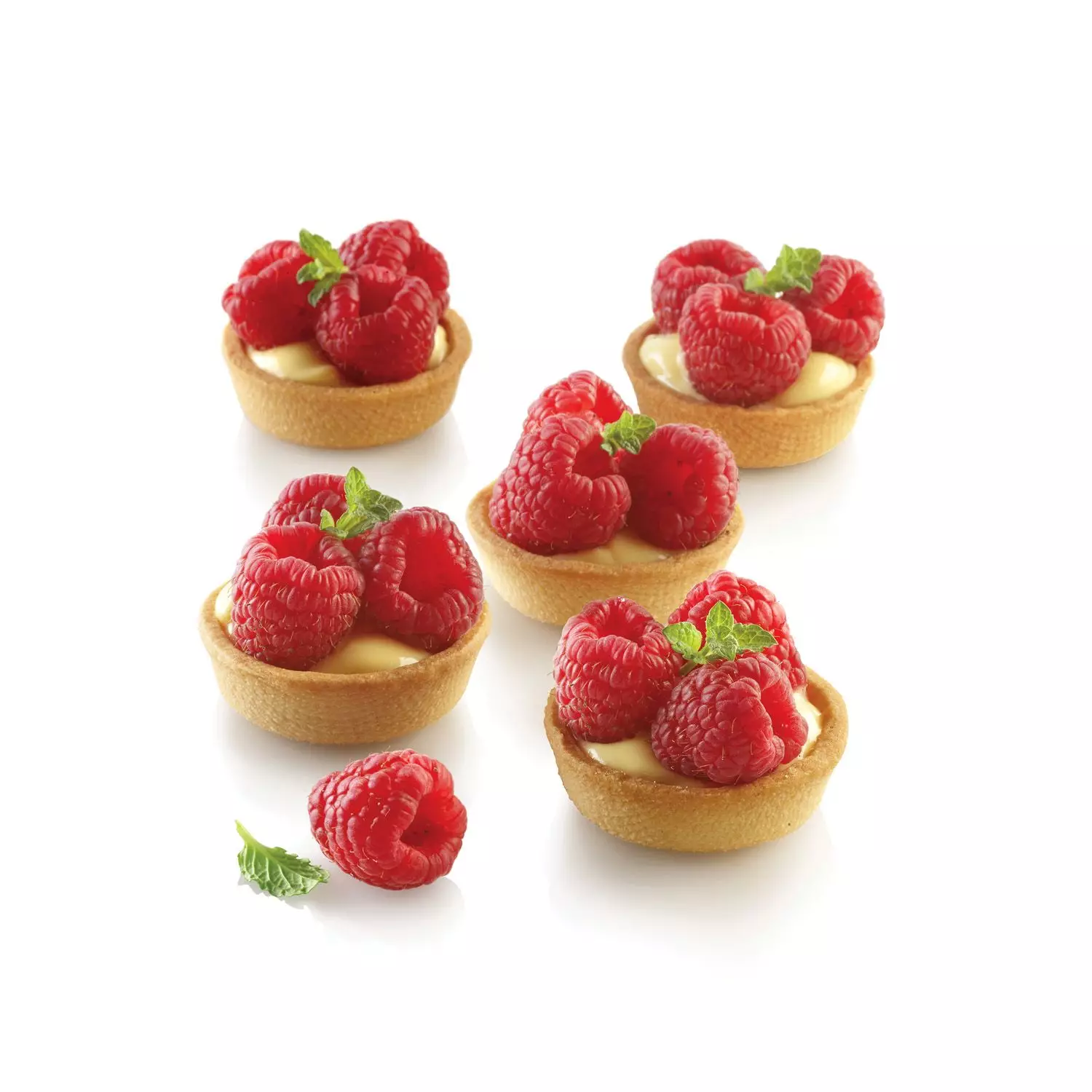 Forme Silicon Microforate - Forma Silicon Microforat Tarte 20 Cavitati (Airplus 16), D5 x H1.6cm, 40 x 30cm, Set 2 Buc, Silikomart