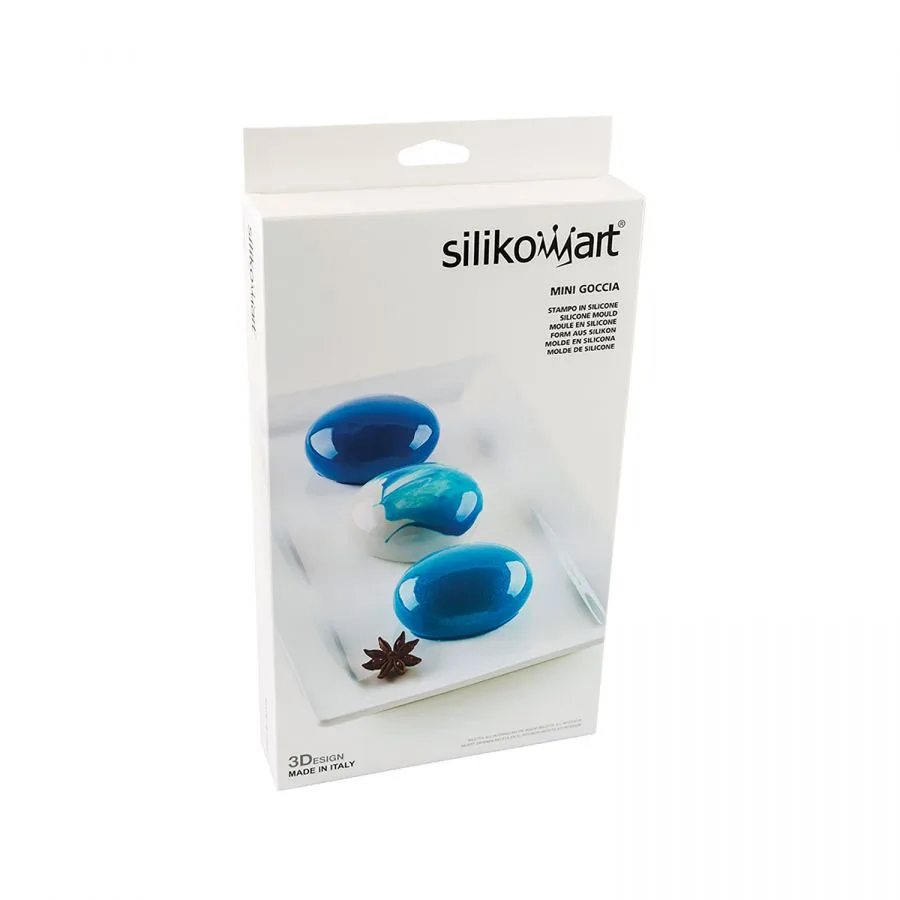 Forma Silicon Ovala 6 Cavitati (Mini Goccia), D6.8 x H3.3cm, 88ml, Silikomart [3]