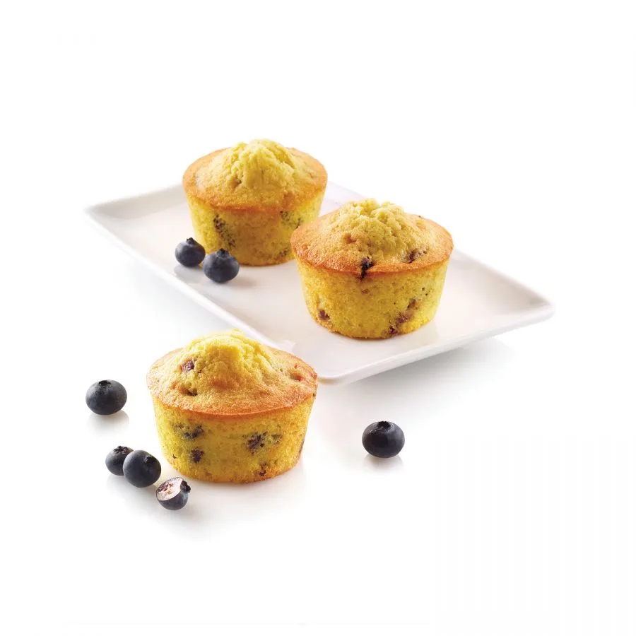 Forma Silicon Muffins Medii 6 Cavitati (SF023), D6.9 x H3.5cm, 100ml, Silikomart [1]