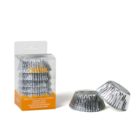 Chese Briose - Chese Briose L Hartie Argintii, D5 x H3.2cm, 60 Buc, Decora