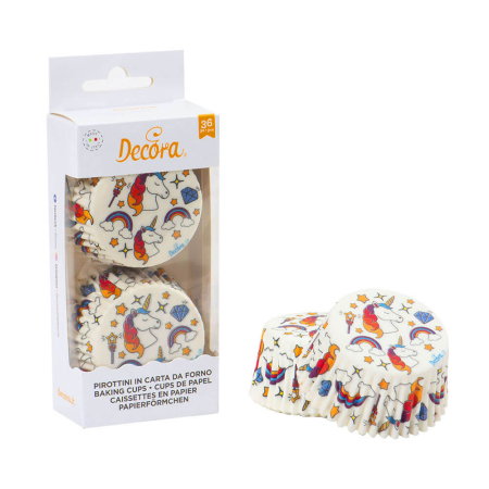 Chese Briose - Chese Briose L Hartie Unicorn Alb, D5 x H3.2cm, 36 Buc, Decora
