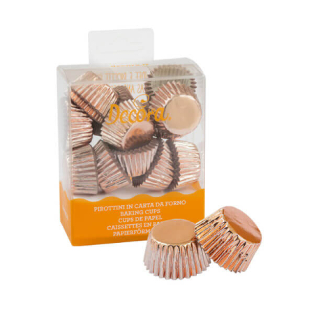 Chese Praline - Chese Praline XS Hartie Roz-Vintage Metalizat, D2.7 x H1.7cm, 180 Buc, Decora