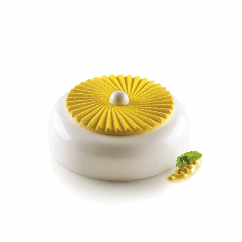 Forme Silicon Decor - Forma Silicon Decor Top/Insertie 2 Cavitati (Plisse 100), D14 x H1cm, 100ml, Silikomart