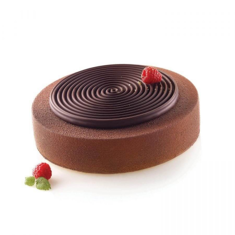 Forme Silicon Decor - Forma Silicon Decor Top/Insertie 2 Cavitati (Tourbillon 100), D14 x H0.9cm, 100ml, Silikomart
