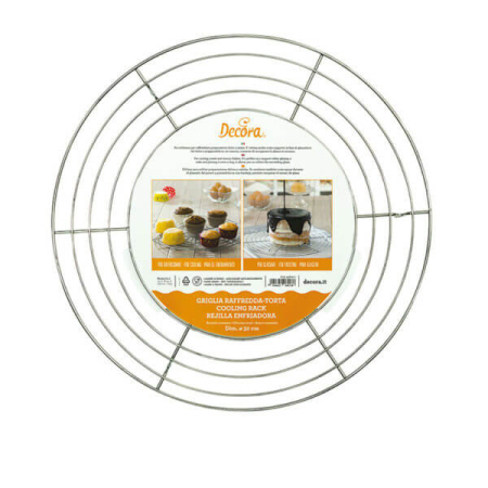 Gratare - Gratar Rotund Racire Prajturi din Otel Cromat cu Picioruse, D32cm, Decora
