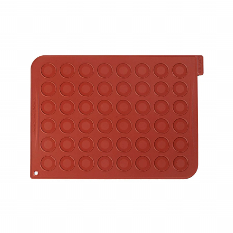 Forme Silicon - Covoras Silicon Coacere Macarons 48 Cavitati (Mac 01), D3.5cm, 40 x 30 x H0.15cm, Silikomart