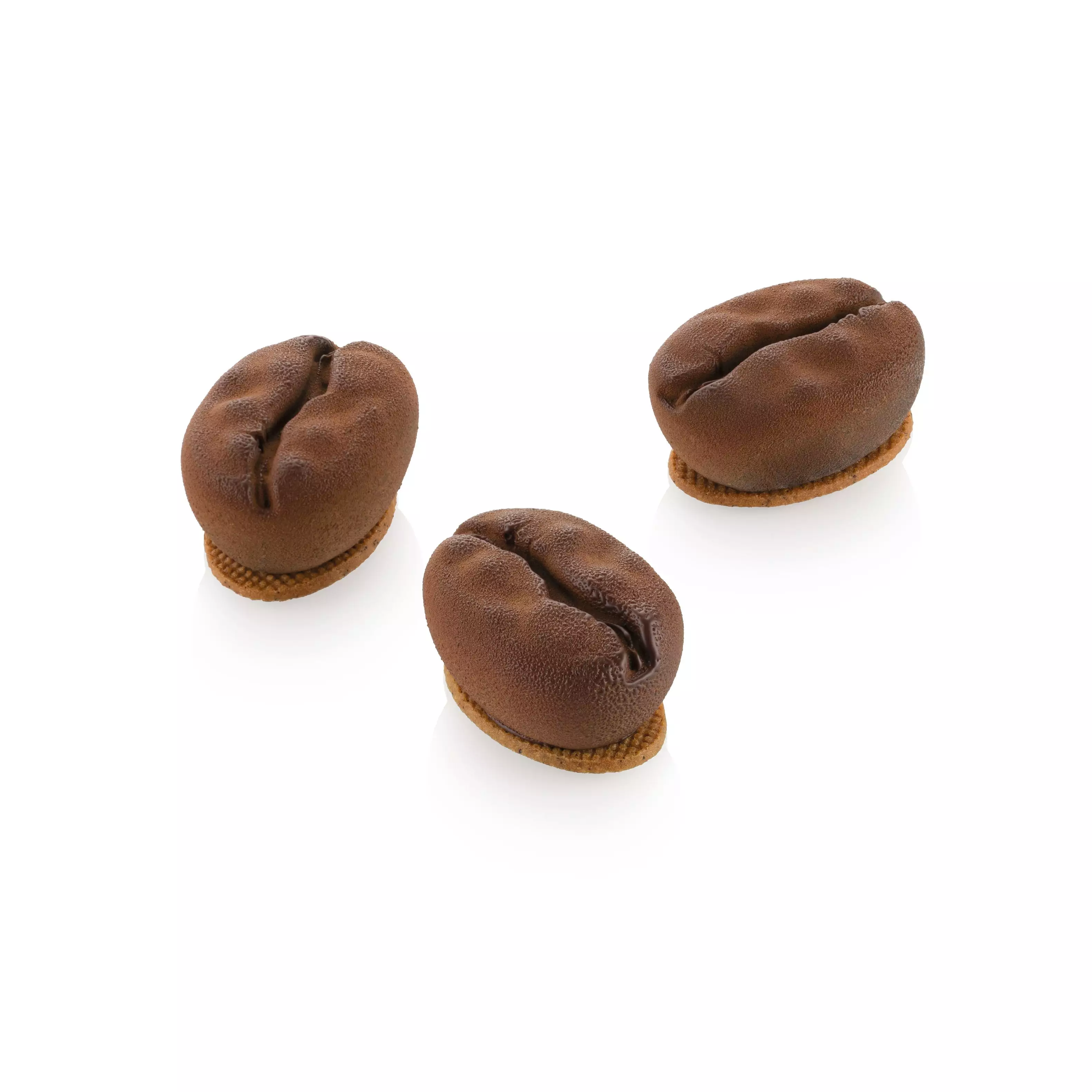 Forme Silicon Fructe - Forma Silicon 15 Cavitati Boabe Cafea + Decupator, 5 x 3.8 x H2.6cm, 30ml, Silikomart