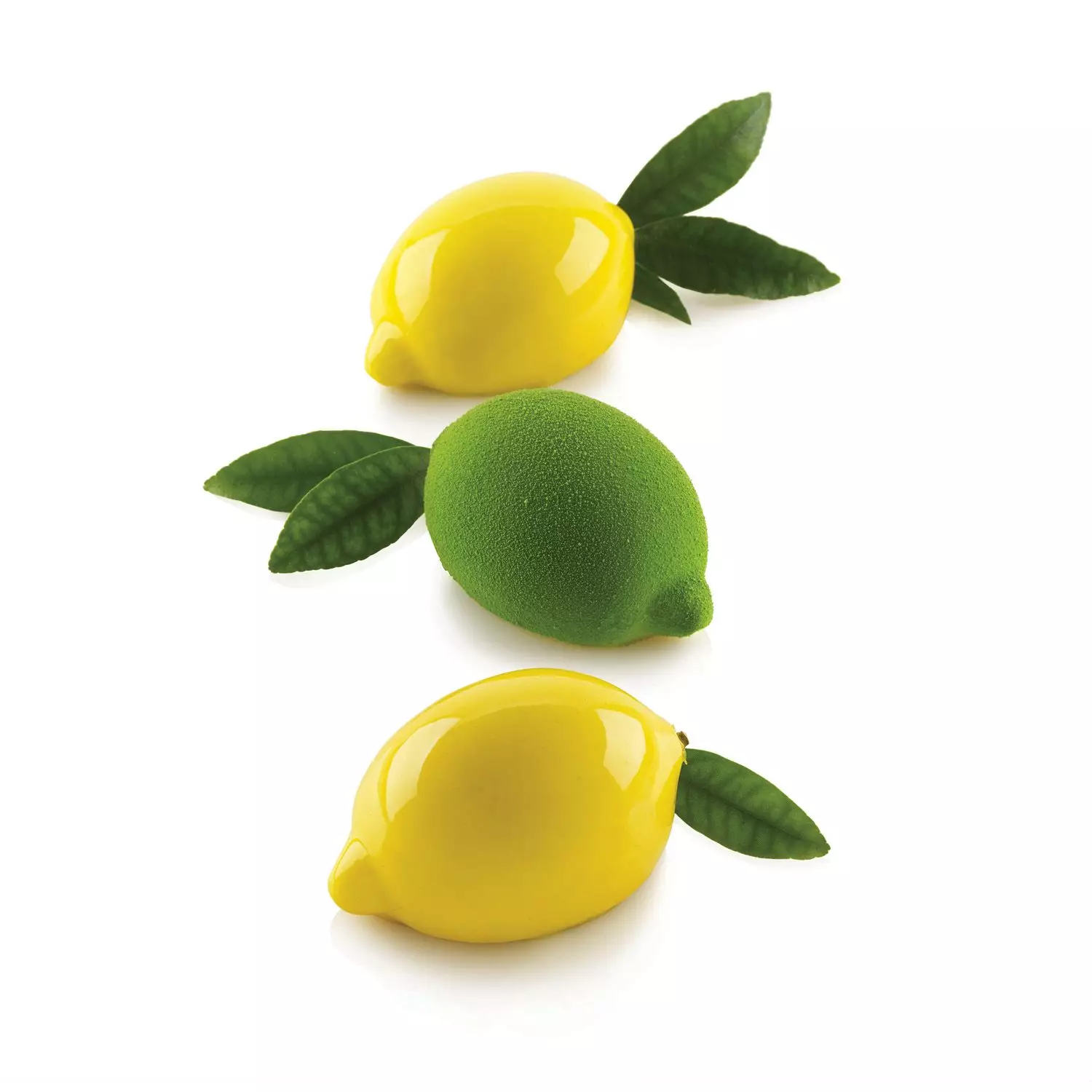 Forme Silicon Fructe - Forma Silicon 4 Cavitati Lamaie si Lime, 8.8 x 6.1 x H4.4cm, 120ml, Silikomart