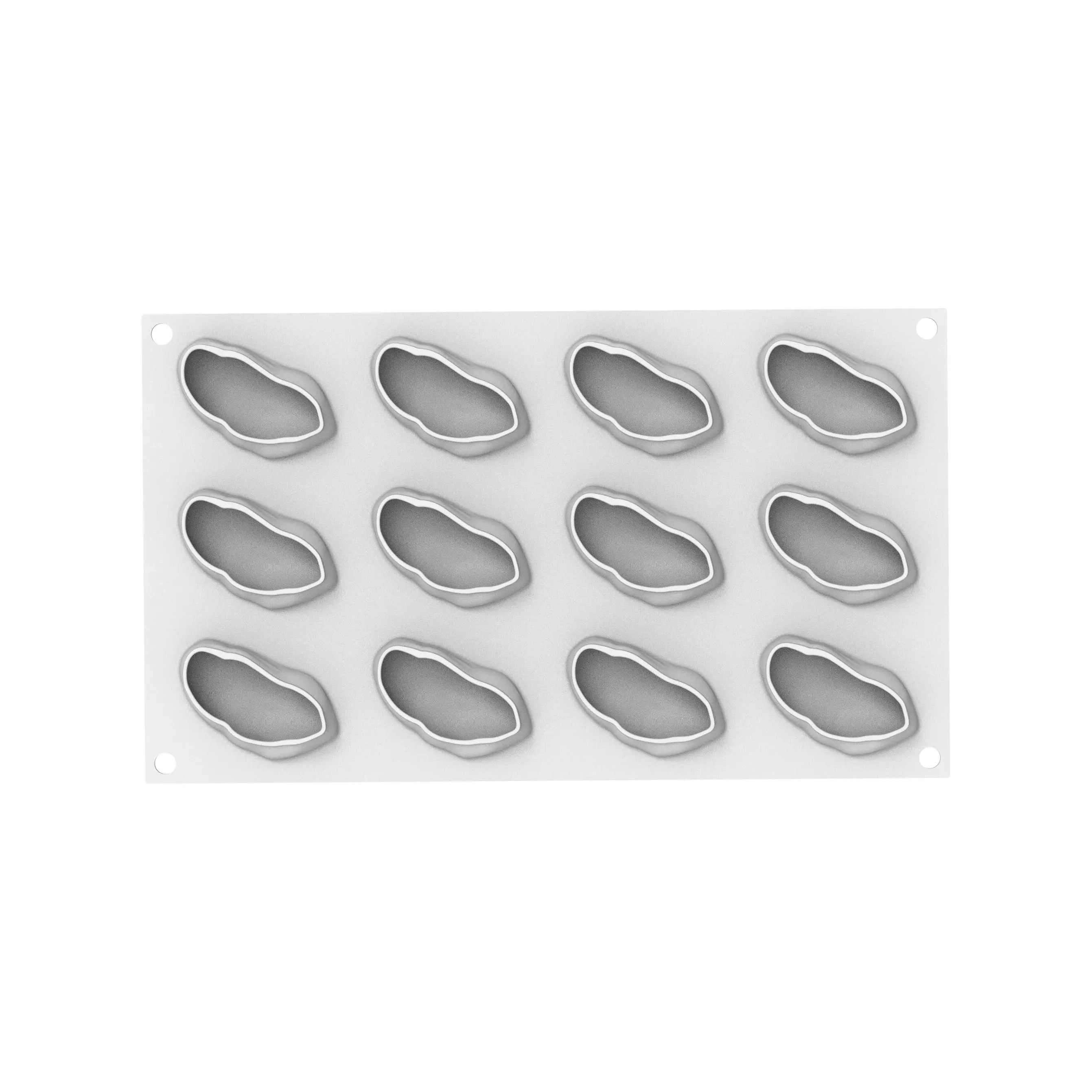 Forma Silicon Fistic 15 Cavitati + Decupator, 6.2 x 3.5 x H2.5cm, 30ml, Silikomart [1]