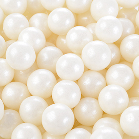 Perle, Bilute si Sprinkles - Perle Zahar Alb Perlat D9mm, 1Kg, Modecor