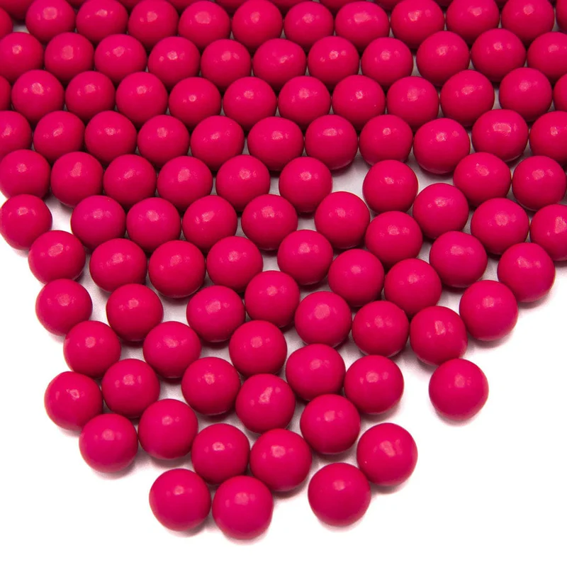 Perle, Bilute si Sprinkles - Perle Ciocolata Hot Pink D9mm, 450g, Happy Sprinkles