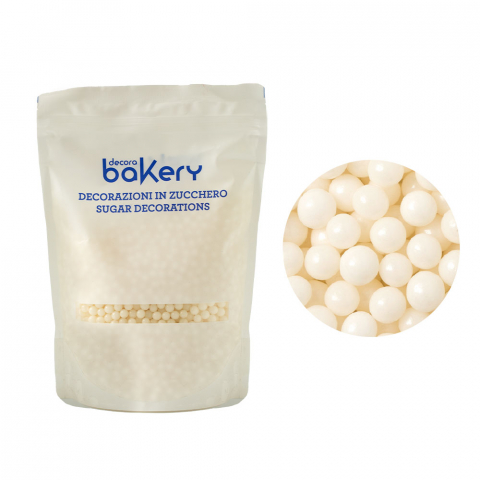 Paste - Perle Zahar Alb Stralucitor D7mm, 1Kg, Decora