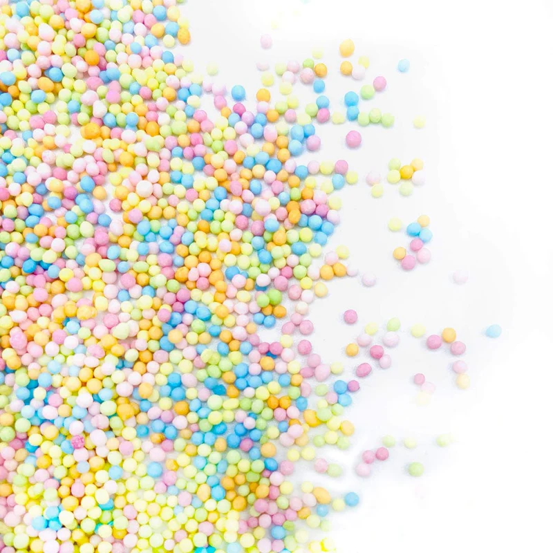 Perle din Zahar - Perle Zahar Colorate Pastel D1.5mm, 450g, Happy Sprinkles
