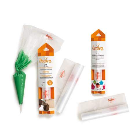 Posuri Unica Folosinta Transparent H40cm, Set 24 Buc, Decora