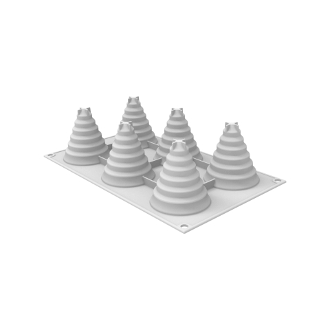 Forma Silicon Brad Craciun 6 Cavitati (Sapin Magique), D6.7 x H7.4cm, 85ml, Silikomart [1]