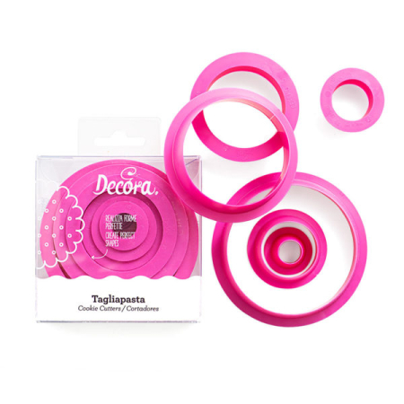 Decupatoare - Decupatoare Plastic Rotunde, D1.5-8 x H2.2cm, Set 6 Buc, Decora