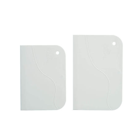 Raclete si Raschete - Raschete Material Plastic Alb Model Drept, 12 x 8.3cm si 13.5 x 9.2cm, Set 2 Buc, Decora