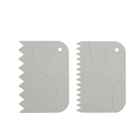 Raclete si Raschete - Raschete Material Plastic Alb Model Zimtat, 12 x 8.3cm si 13.5 x 9.2cm, Set 2 Buc, Decora