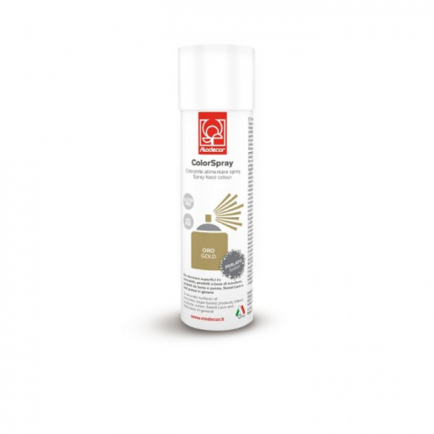 Coloranti pe baza de Alcool - Colorant Alimentar Spray Auriu Perlat Modecor - 250ml