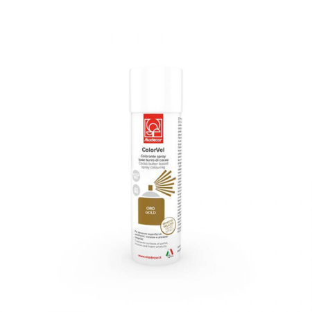 Colorant Alimentar Spray Velvet Auriu Perlat Modecor - 250ml