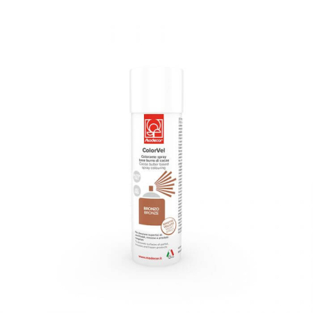 Coloranti pe baza de Unt de Cacao - Colorant Alimentar Spray Velvet Bronz Perlat Modecor - 250ml