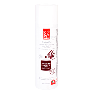 Coloranti pe baza de Unt de Cacao - Colorant Alimentar Spray Velvet Ciocolata Neagra Pastelat Modecor - 250ml