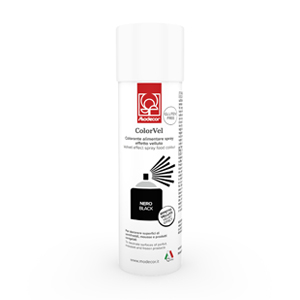 Coloranti pe baza de Unt de Cacao - Colorant Alimentar Spray Velvet Negru Pastelat Modecor - 250ml