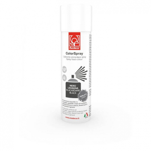 Coloranti Alimentari - Colorant Alimentar Spray Negru Perlat Modecor - 250ml
