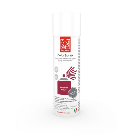 Coloranti pe baza de Alcool - Colorant Alimentar Spray Rubiniu Perlat Modecor - 250ml