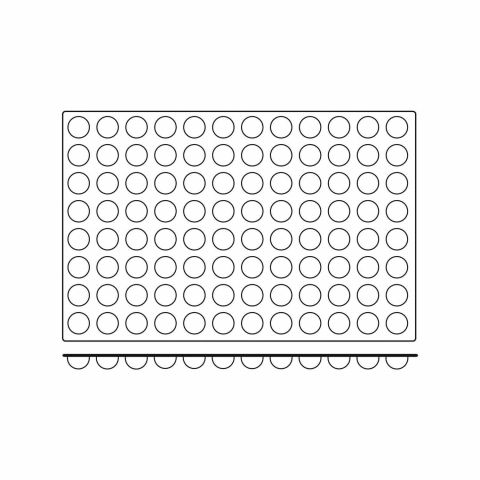 Forma Silicon Semisfere Monoportii 96 Cavitati (SQ015), D3.5 x H1.75cm, 11ml, Silikomart [2]