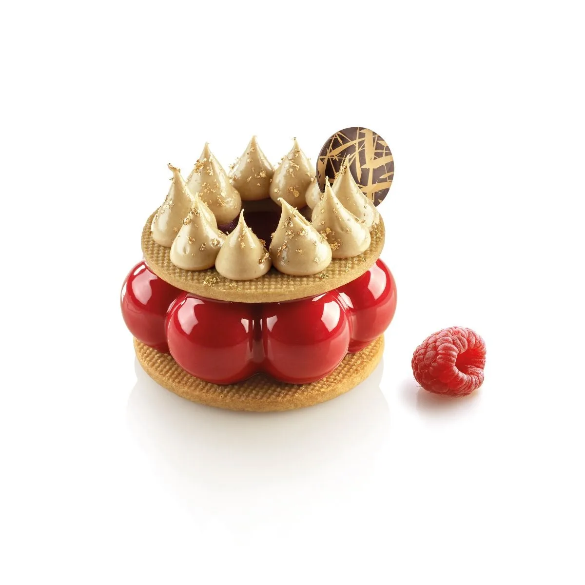 Forma Silicon 6 Cavitati + Decupator (Truffle Crown 90), D8.2 x H2.9cm, 90 ml, Silikomart [1]