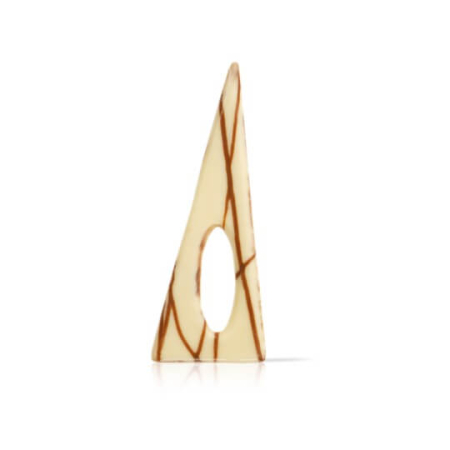 Decoratiuni de Ciocolata Alba si Lapte Triunghi Typhoon, 5.2 x 3.4cm, 510g, 112Buc, Dobla
