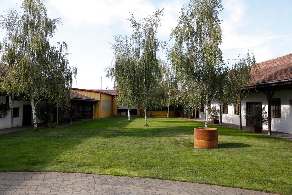 Panoramă a sediului și fabricii Cioata din Târgu Mureș, astăzi