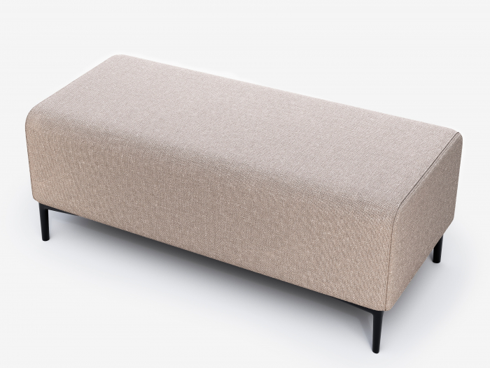 Bancheta dormitor Siena 110x40x40cm, tapitata, personalizabila, picioare metalice 15cm, stil contemporan, tapiterie stofa [2]