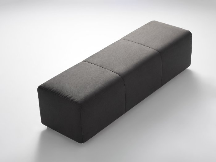 Bancheta dormitor Eterna 60-160cm, tapitata, personalizabila, picioare metalice 11cm, stil contemporan [9]