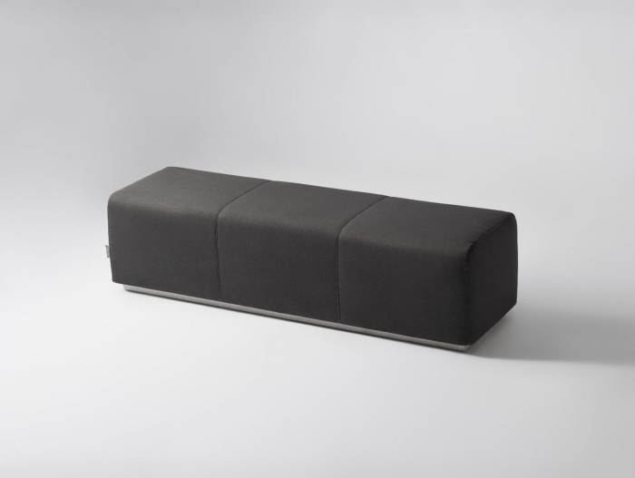 Bancheta dormitor Eterna 60-160cm, tapitata, personalizabila, picioare metalice 11cm, stil contemporan [8]