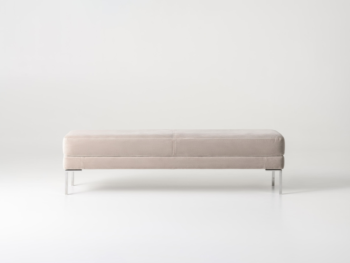 Bancheta dormitor Laval 60-160cm, tapitata, personalizabila, picioare inox 18cm, stil contemporan [2]