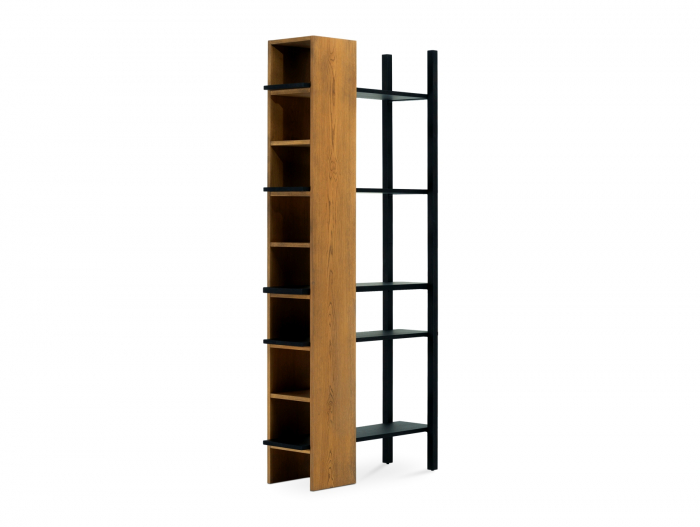 Biblioteca Phoenix 100cm, lemn masiv de stejar, dublu-fata, multiple finisaje disponibile, stil contemporan [4]