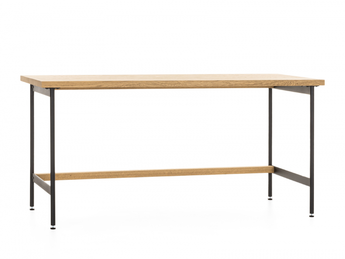 Birou Atlas 160cm, modular, lemn masiv si otel, multiple finisaje disponibile, stil minimalist [4]