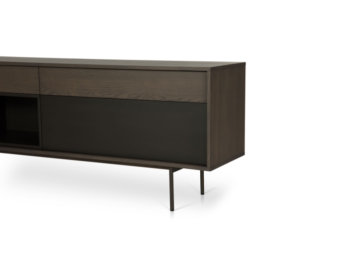 Bufet 2 usi 2 sertare Treviso 240cm, lemn de stejar, picioare metalice, feronerie cu amortizare, multiple finisaje disponibile, stil contemporan [39]